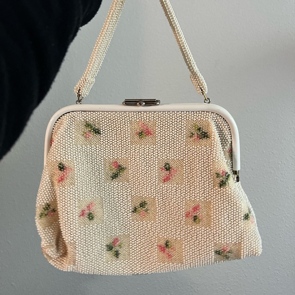 VINTAGE BEADED FLORAL BAG - Picture 2 of 4